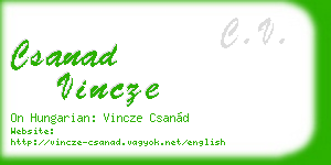 csanad vincze business card